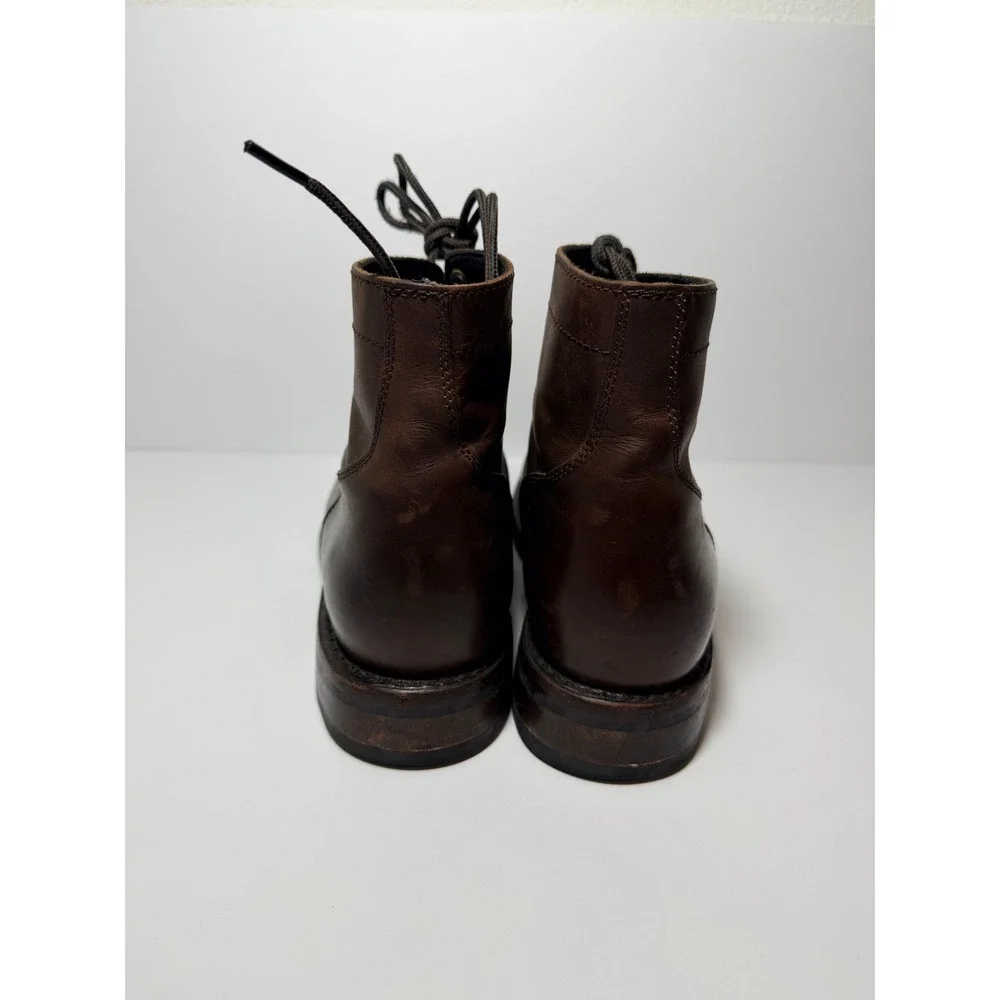 Thursday Boot Co Captain Lace Up Boot Mens Brown Leather Cap Toe Speed Hook